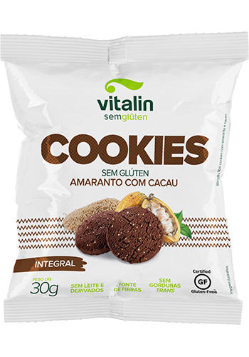 Cookies Amaranto com Cacau Integral Vitalin