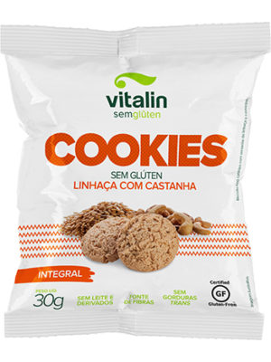 Cookies Linhaça Dourada com Castanha Integral Vitalin