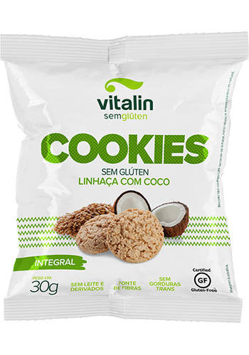 Cookies Linhaça com Coco Integral Vitalin